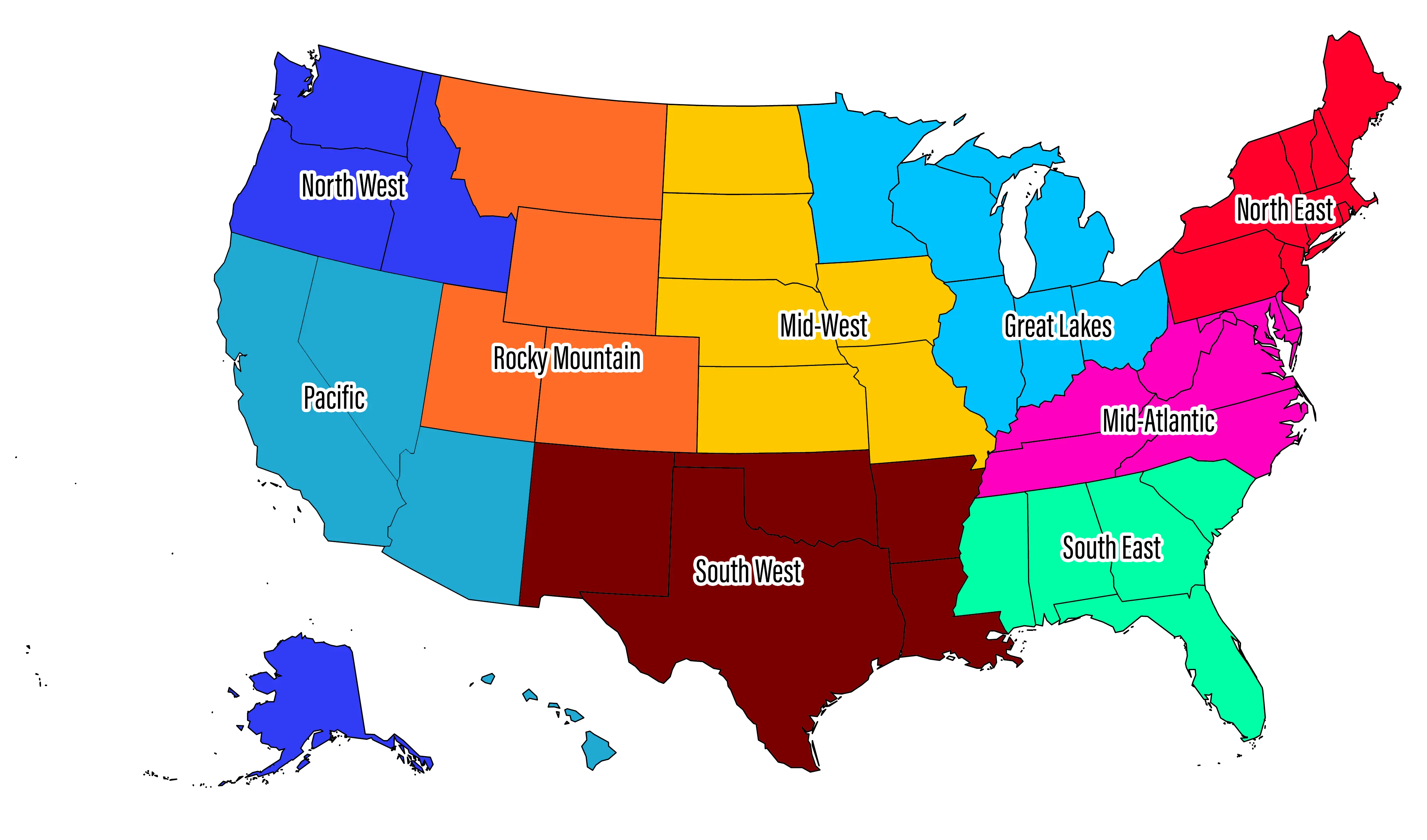 US Regional Map